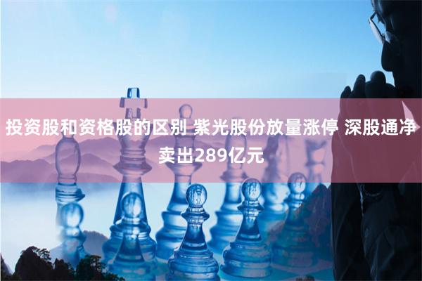 投资股和资格股的区别 紫光股份放量涨停 深股通净卖出289亿元